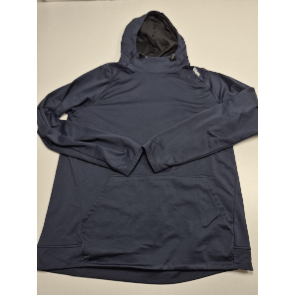 UNRL Hoodie Mens Medium Blue Stretch Fleece Pullover Kangaroo Pocket Logo